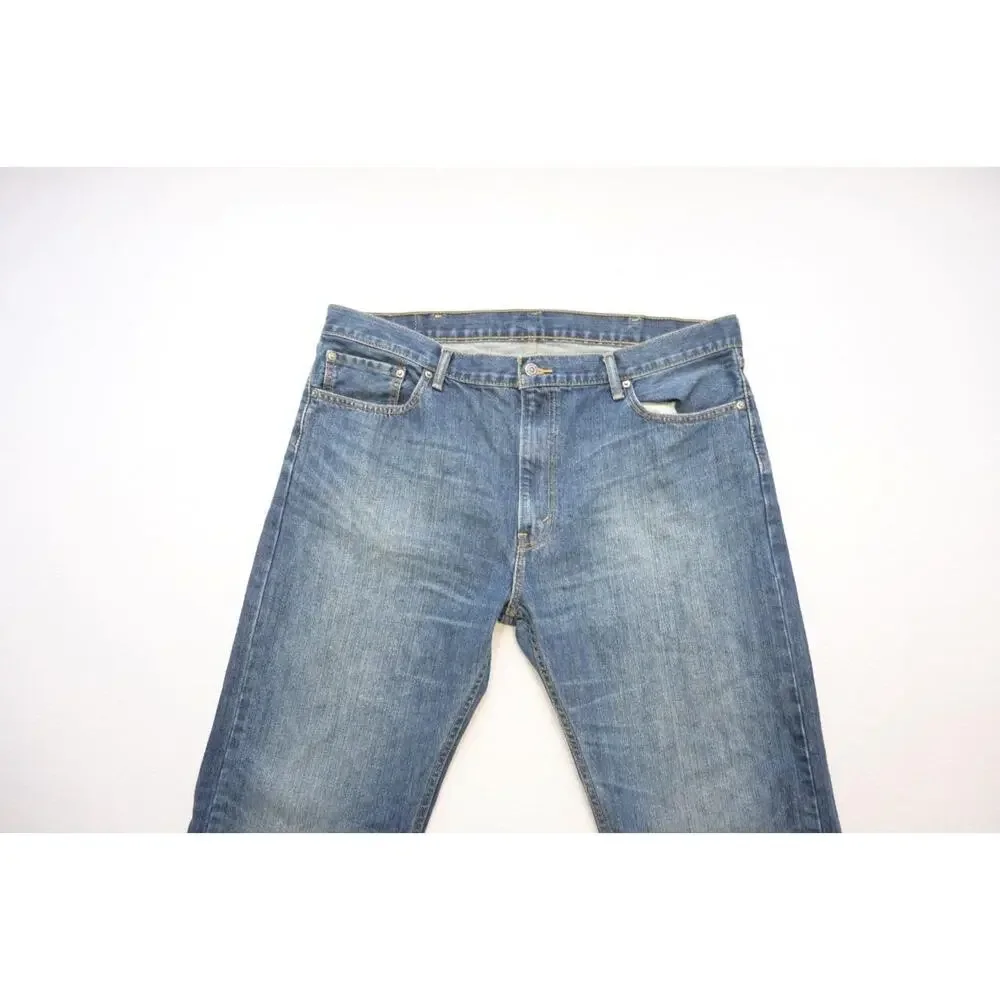 Levi's 505 Regular Fit Straight Blue Rugged Denim Jeans Mens Size 40‎ x 30